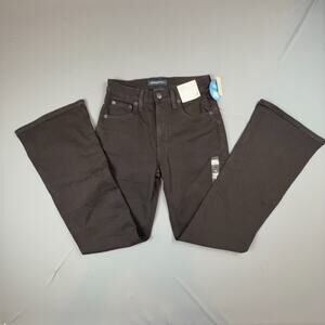 Aeropostale High Rise Flare Jeans Black 4 Stretch Twill Flattering Fit